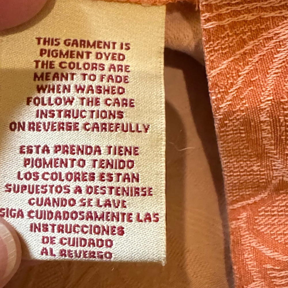 Jamaica Jaxx 100% Silk Men's‎ Rust Orange Button Down Shirt like new! Sz XL - Picture 8 of 10